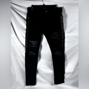 AMIRI‎ Black Distressed Skinny Jeans